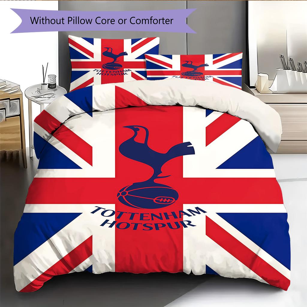 Tottenham Logo  Bedding Quilt Set Quilt Cover Pillowcase Home Decoration Birthday Gift (1 * Duvet Cover + 2 * Pillowcase, Without Core)
