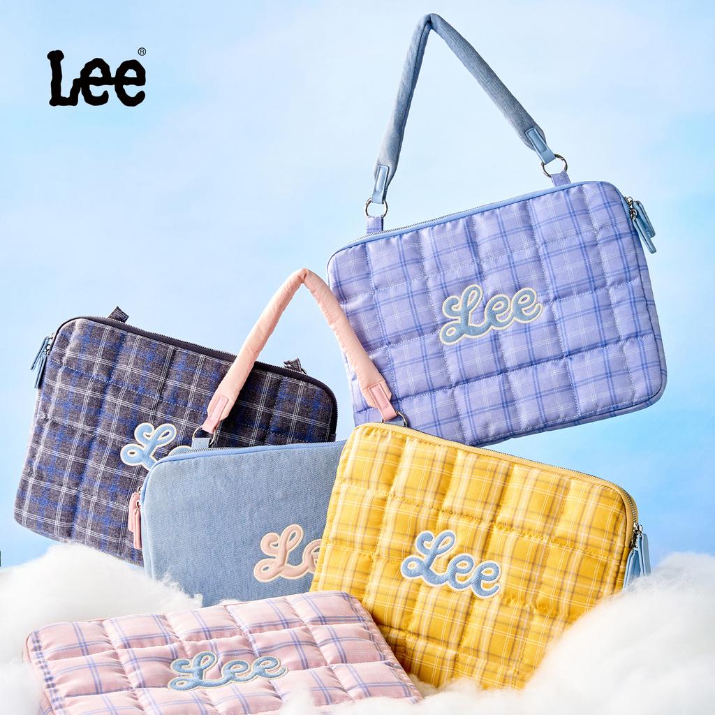 New Lee Fabric Shoulder Computer Bag Women's Pink/Light Blue/Yellow LE250022M-1