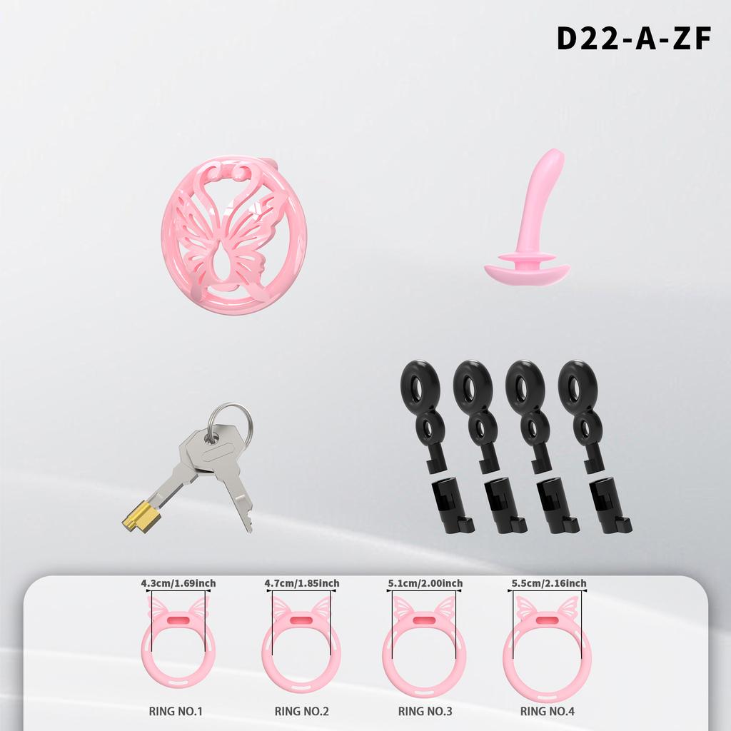 Inverted Male Chastity Cages Pink Chastity Cage Lock Set Negative Sissy Cock Cages SM Bondage Fetish Sex Toys for Mens