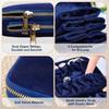 Soft Velvet Jewelry Pouch for Travel Double Layer Jewelry Case  for Rings, Bracelets, & Bangles