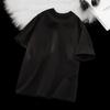 Unisex Japanese Retro Solid Color Round Neck T-Shirt, 300g Heavy Pure Cotton, Casual Short-Sleeve Design.