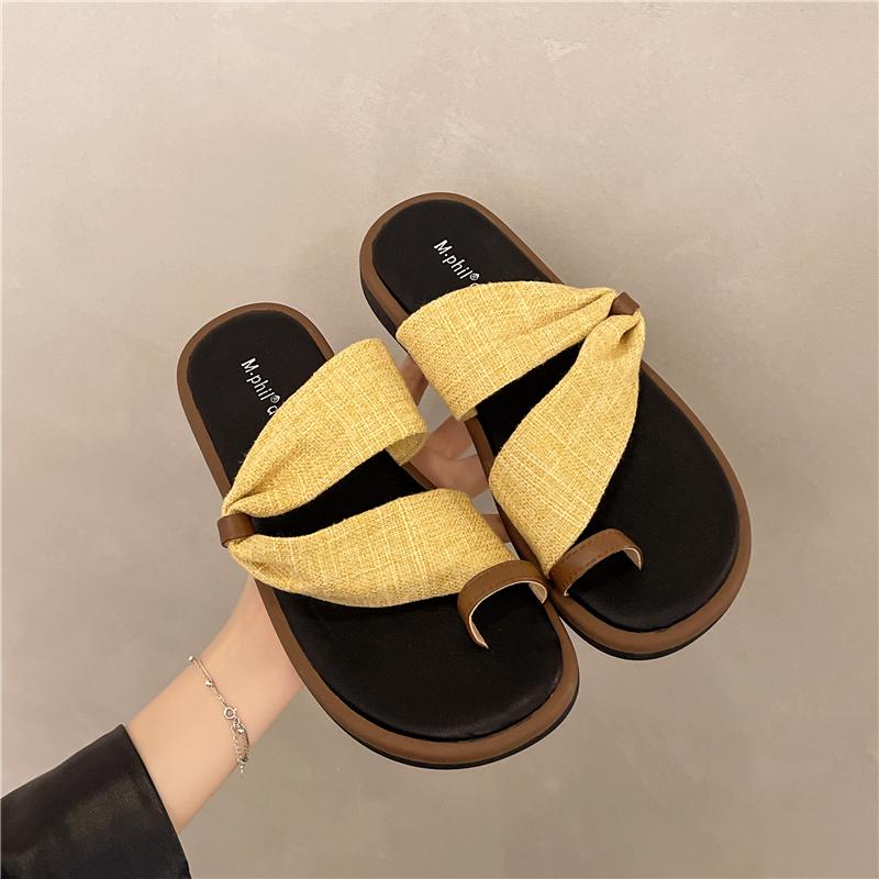 Gladiator Summer Beach Vacation Flip Flop Casaul Women Clip Toe Slippers Ladies Comfort Street Style Slides