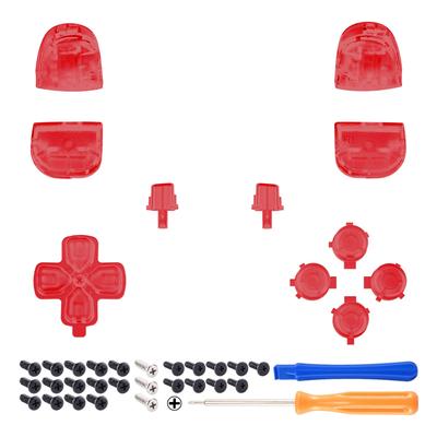 eXtremeRate Replacement for PS5 Controller Share Optional Face Clear Full Button Set for PlayStation 5 Controller Controller Not Included D-Pad