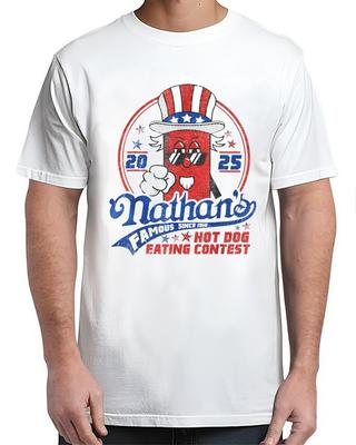 Nathan’s Famous Hot Dog Eating Contest 2025 Funny T-Shirt Funny Unisex S-4XL