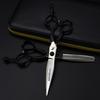 6.0 Inch Half-body Black Crown, Personality, Hair Scissors, Hair Scissors, Flat Scissors, Bangs Scissors