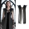 Victorian Lace Collar Gothic Feather Shrug Cape Shawl Shoulder Wrap Halloween Cosplay Costumes Feather Shawl Cape Gifts