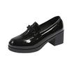 Plus Size 42 Oxford Shoes Woman Loafers 2026 Leather Flats Chains Sneakers Trend Girls Lolita Medium Heels Flats Spring Autumn