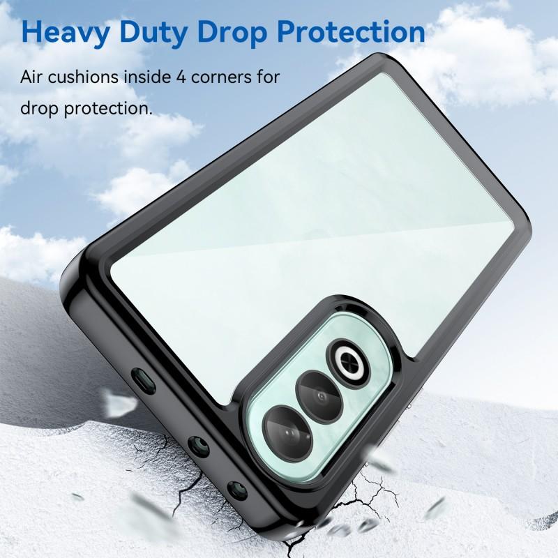 For OnePlus Nord CE4 5G Phone Case WANLONFENG XC Series TPU Acrylic Cover with Tempered Glass (Big Lens Hole)