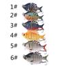 8Multi-section Lure Soft Bait with hooks6.35CM9.3GBionic Artificial Bait Suitable for Both Freshwater and Saltwater Fishing for