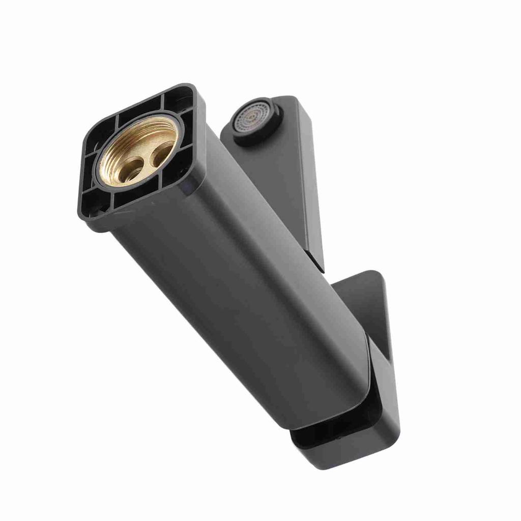 Badezimmer-Wasserhahn, Einlochmontage, Edelstahl, modern, verstellbar, heiß/kalt, Waschbecken-Wasserhahn für Badezimmer