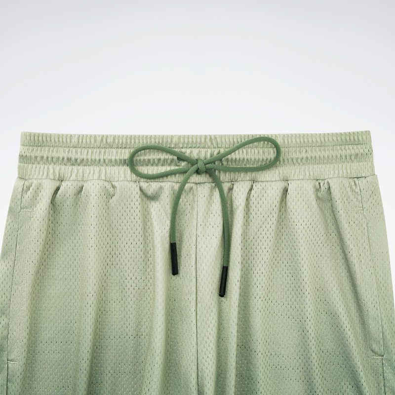 Reebok Knit Short U Series Gradient Mesh Loose Mid Waist Casual Shorts Unisex Shorts Light-Green 23RMS633UGL3