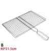 M/L Barbecue Grilling Basket Grill BBQ Net Steak Meat Fish Net Vegetable Silver Iron Mesh Clamp Barbecue Grilling Basket Grill