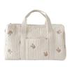 Baby Diaper Bag Embroidered Nappy Organizer Messenger Bag Cute Cartoon Shoulder Bag with Zipper Luggage Tote Bag for Travel