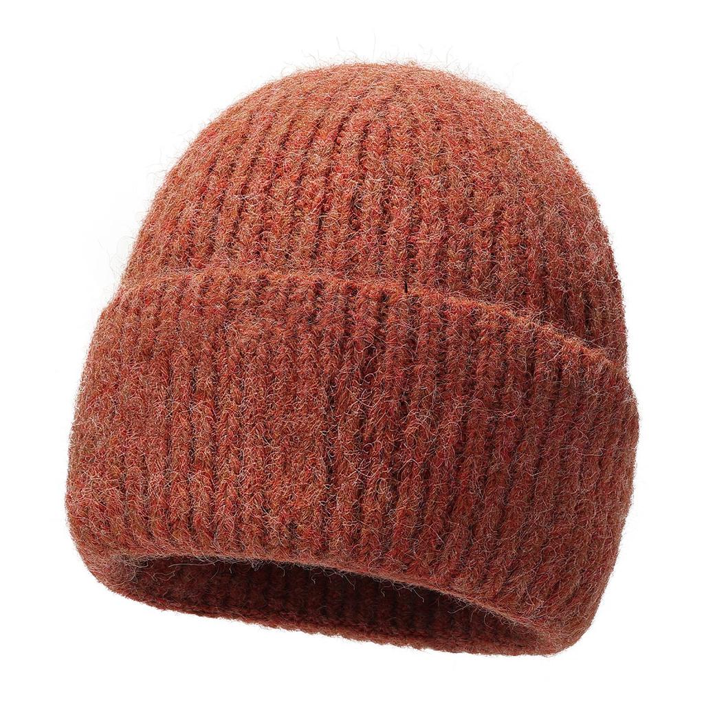 Winter Cashmere Knitted Hat Outdoor Thick Warm Wool Hat Cold-Proof Hat