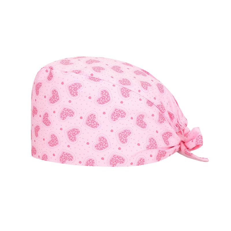 new Cotton Section for Man and woman Scrubs Caps Hospital Medical Hats Black Printing Elastic Tieback Design and Pet Medical Hat
