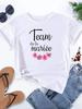 Team Bride T-shirt Bachelorette Party Tees Bride Team Tshirt Black White Pink T-shirts Wedding Team Tops Engagement Tees