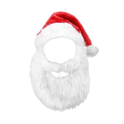 Weihnachtsmann Bart Mütze Baumwolle Festliches Kostümzubehör für Maskenball Foto Requisite Party