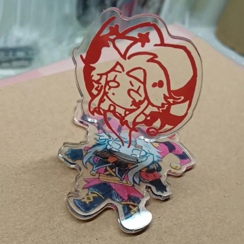 Game The Freak Circus Pierrot Cosplay Standing Plate Kawaii Creative Acrylic Figure Stand Accessories Ornament Props Decoration