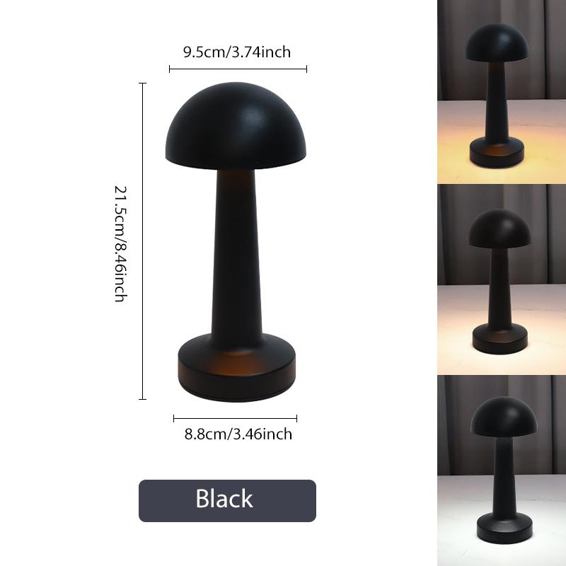 

Mushroom LED Desk Lamp USB Charging Table Lamp Three Colors Touch Switch Bar Bedroom Lamps Home Decoration Reading Night Light чёрный