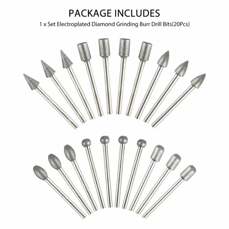 20pcs/set 120 Grinding Cutting Engraving Drill Bit Set For Dremel Rotating Tool