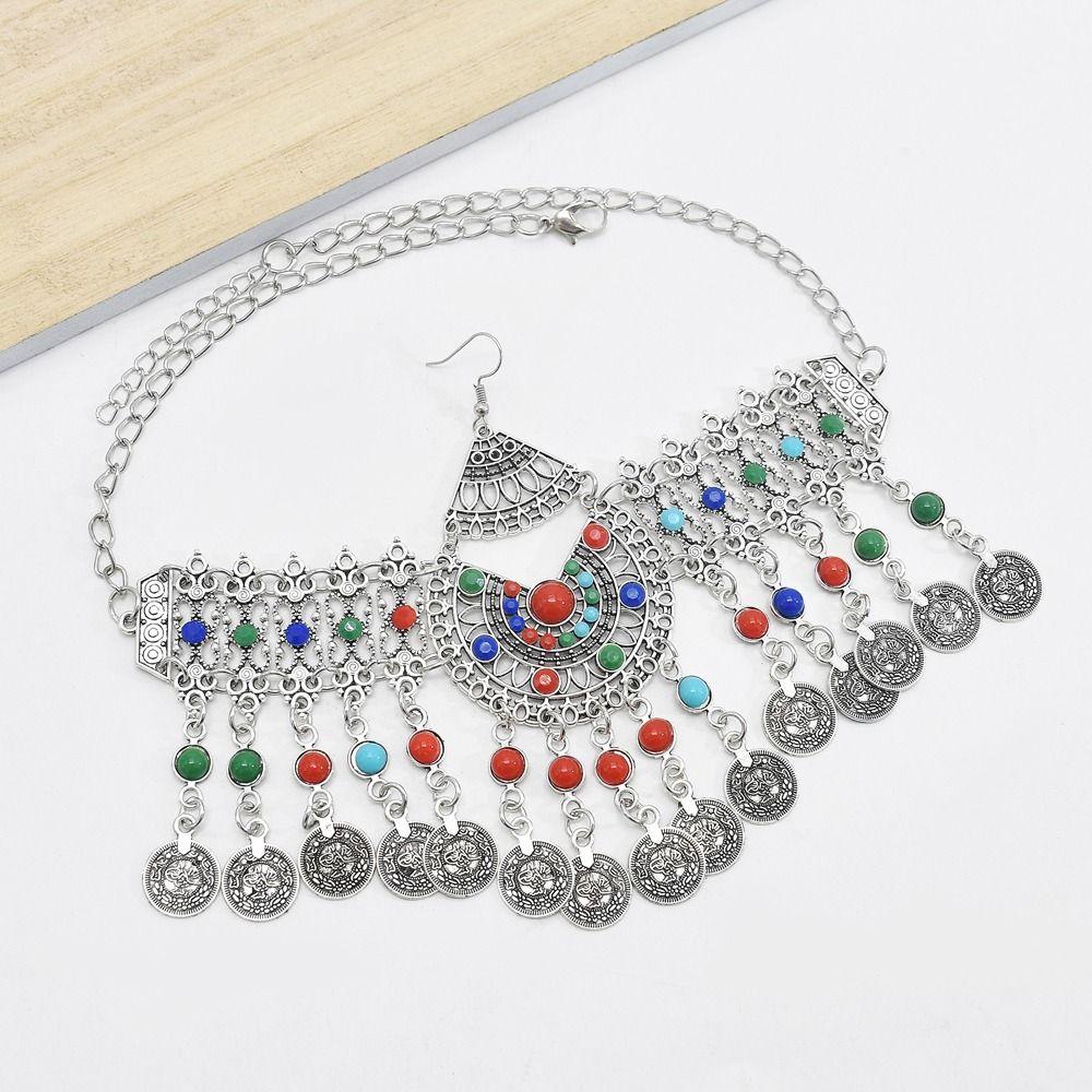 Tribal Indian Headdress Women Head Chain Bohemia Beads Headbands Hanfu Headwear Forehead Chain