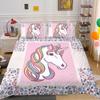 3D Unicorn Print Home Bed Cover Home Textiles Bedding Set Covers Student Dormitory Pillowcase Breathable
