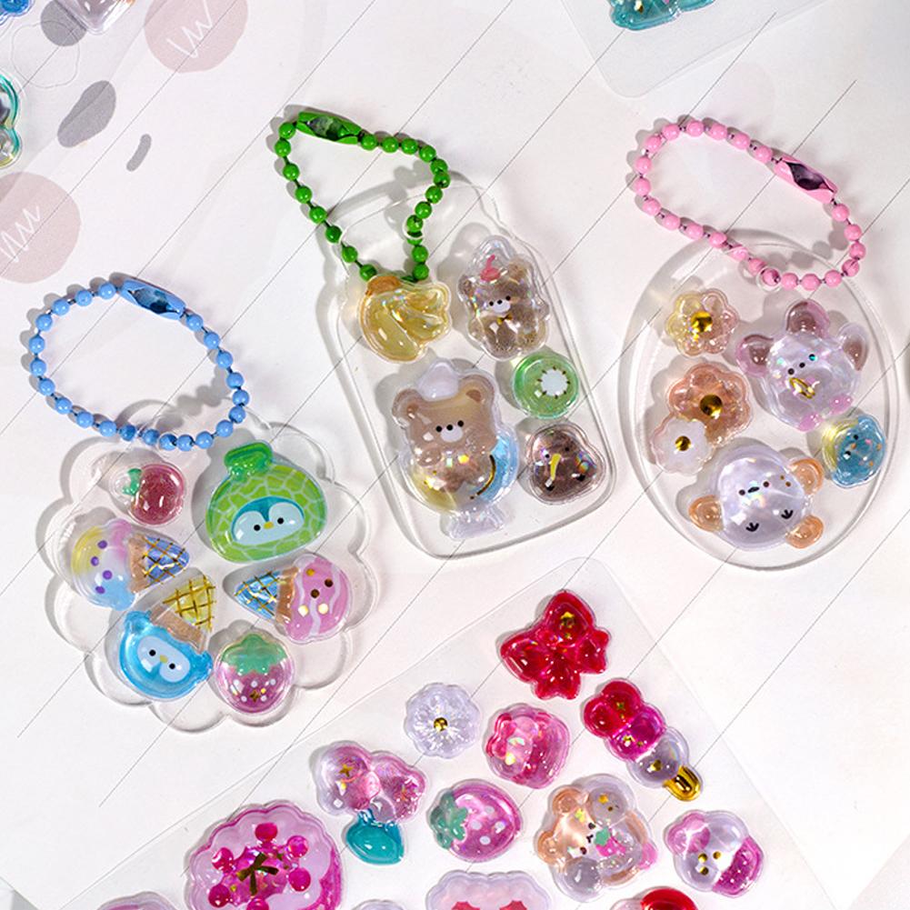 Kawaii Cartoon Animal 3D Relief Cute Stickers Children And Girls Decorative Sticker Birthday Gifts Creative Peripheral