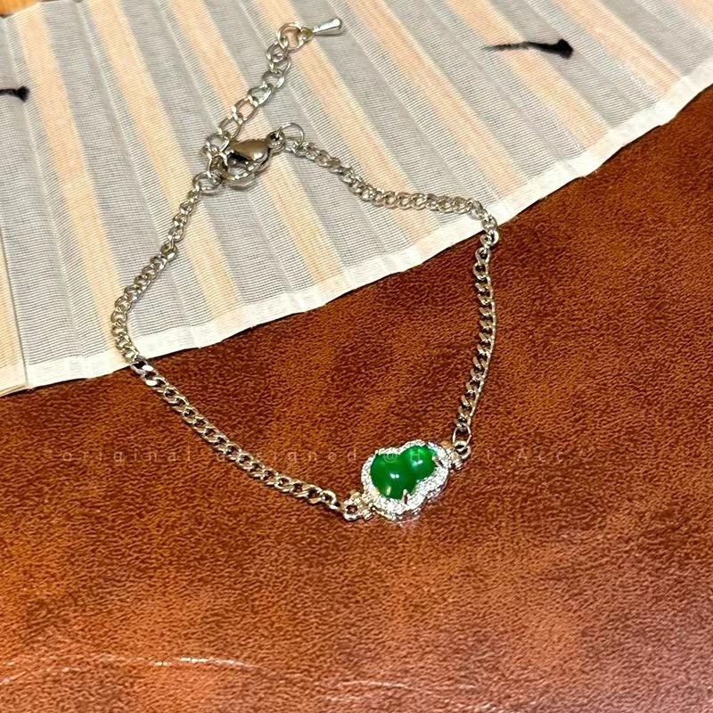 

Chinese Daughter Gold! New Chinese Gourd Natural Stone Bracelet Women S National Tide Stacking Girlfriend Jewelry Light Luxury High-End Accessories