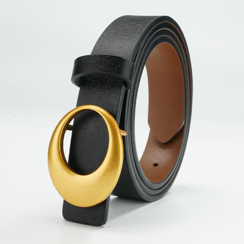 Belt Women S Dress Smooth Buckle Women S Belt Skirt Decorative Women S Belt Double-Sided Use Versatile Thin Belt Women S 105cm