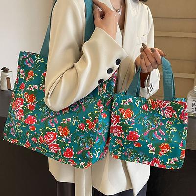 Vysokoškoláci ve třídě Tašky v čínském stylu pro ženy V létě Plátěné tašky pro ženy Ins Velkokapacitní Všestranné Jednoramenní Kabelky