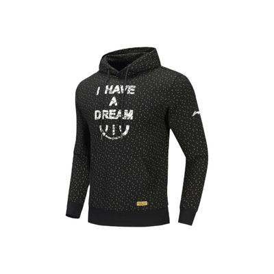 Li Ning Sports Lifestyle Series Letter Hooded Soft Comfortable Breathable Versatile Sweatshirt Men Sweatshirt AWDQ049-1