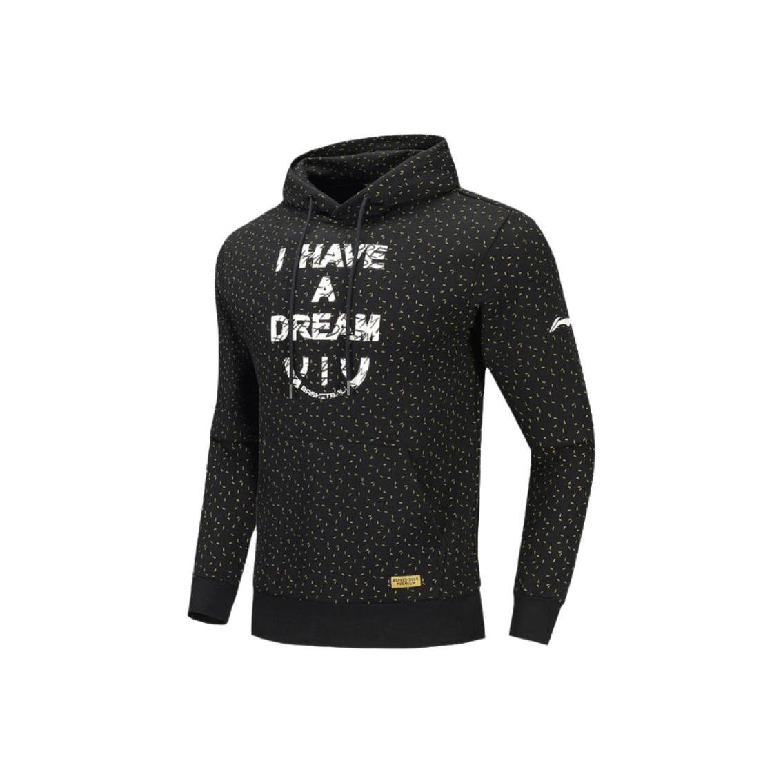 

Li Ning Серия спортивного образа жизни Буквенная толстовка с капюшоном Мягкая Удобная Дышащая Универсальная Толстовка Мужская толстовка AWDQ049-1 M