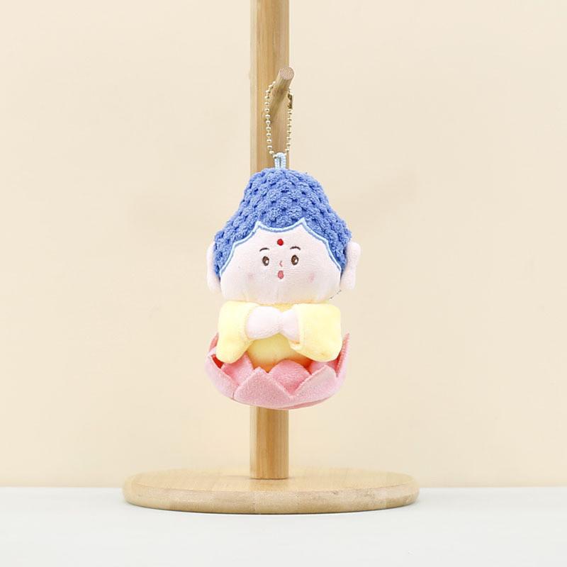 Adorable Plush Guanyin Bodhisattva Doll Soft Pp Cotton Figure Keychain For Bags