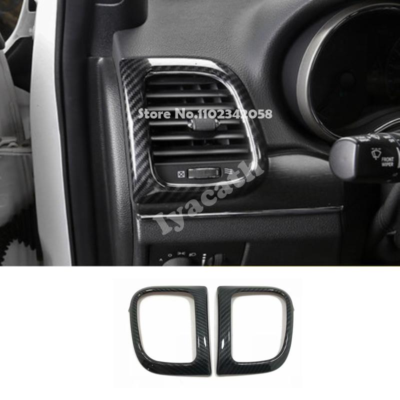 For Jeep Grand Cherokee WK2 2014- ABS carbonfiber Car door handle Window Lift Button gear box steering wheel AC vent cover