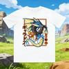 2026 Summer Gyarados Retro Cosplay Tshirt Unisexs Oversize Casual Cotton Printed Shortsleeved Unisex Childrens Sports Shirt