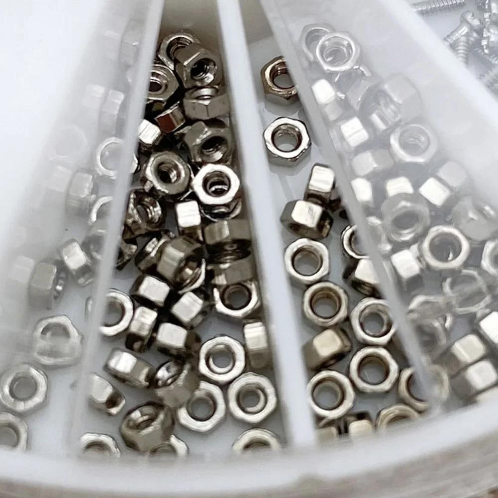 120/1000Pcs EyeGlasses Sunglass Repairing Tool Screws Nuts M1 M1.2 M1.4 M1.6 For Watches Glasswear Phone Tornillos