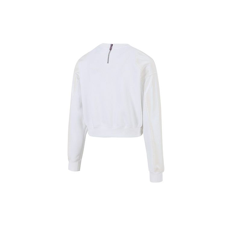 Nike Fleece GX Crew Short Pullover Sweatshirt Women Tops Opal DM7658-100