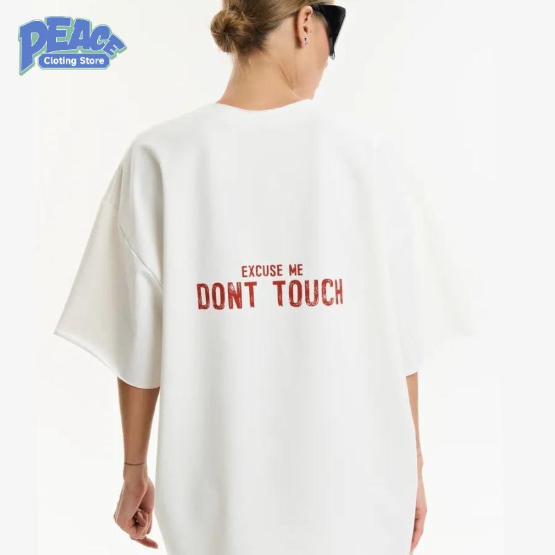 

Summer New 100% Pure T-shirt for Man and Woman Comfy100% Cotton Letter Printed T-shirt Fashion Casual Commuter Short Sleeve Tops S белый