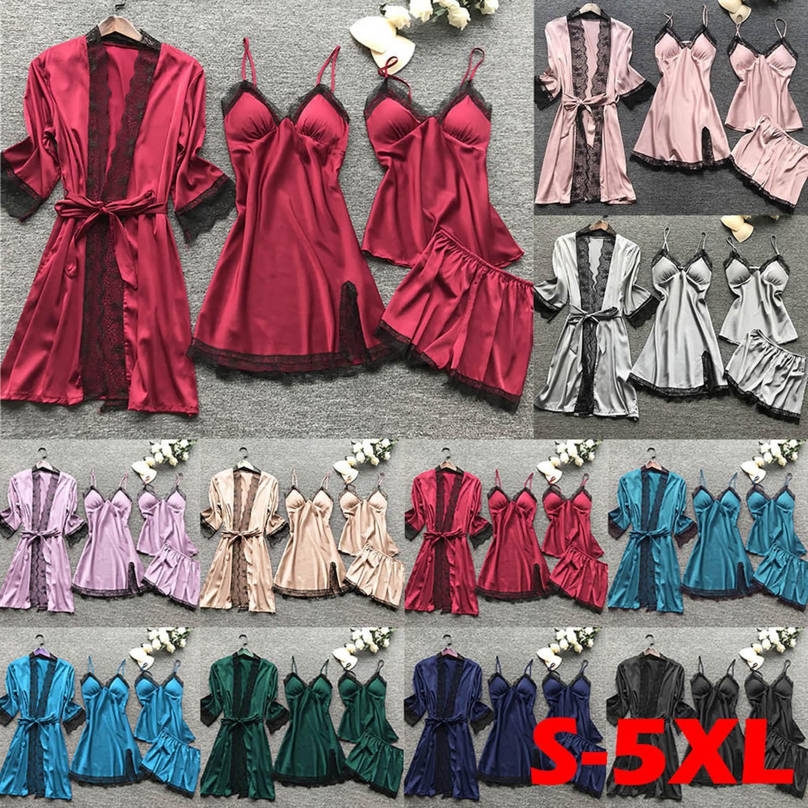 

Бельё женщин шелковые кружевные мантия платье Babydoll пижамы ночная рубашка пижамы набор