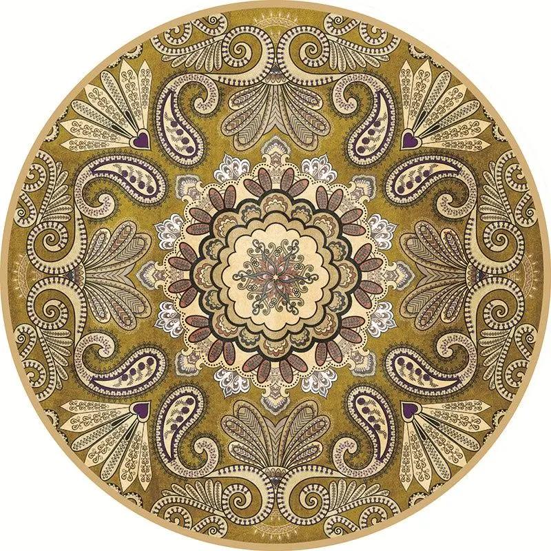 American Ethnic Bohemian Round Carpet Living Room Bedroom Decorate Coffee Table Rug Hanging Basket Computer Swivel Chair Mat