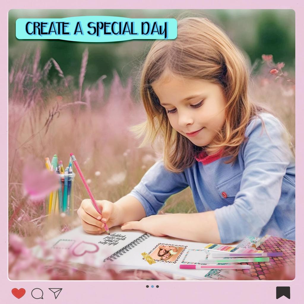 Eggbox Stationery Set for Girls Diary Set with Ring Notebook and Sticker Book Cute Stationery with Stylish Design Perfect for Elementary School