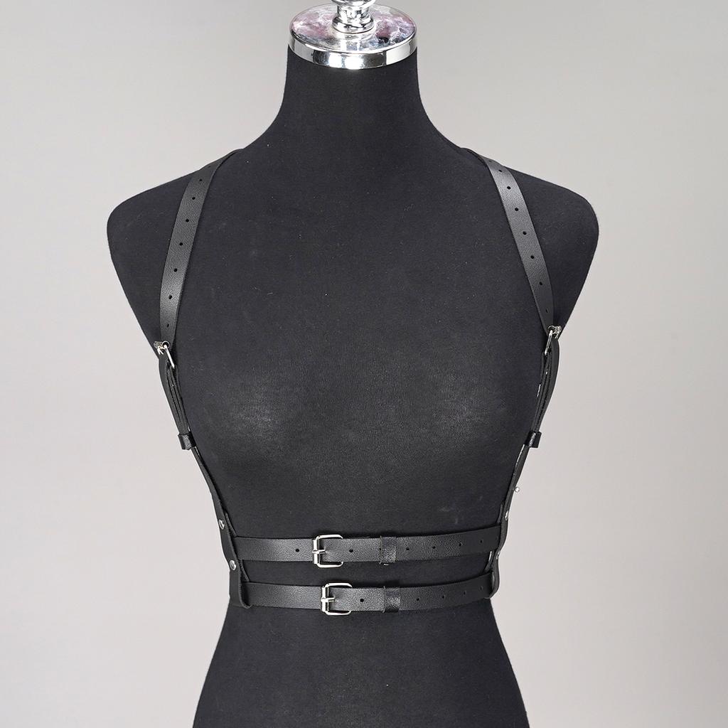 Leather Harness Waist Belt, Fashion Fashion Harness Belts, Dresses Party Accessories Leather Chest Harness Belt For Women