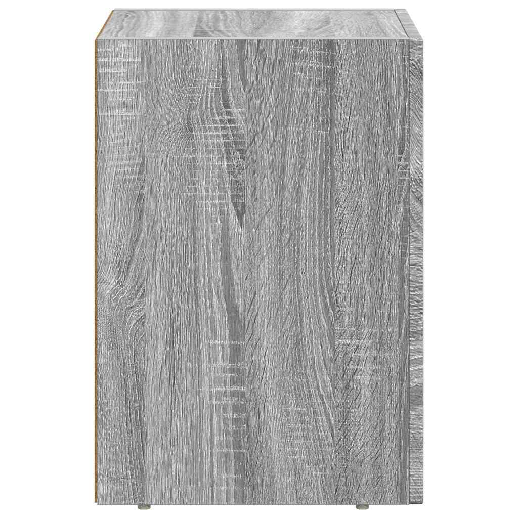 Nightstand Grey Sonoma 29.5 x 33.5 x 50 cm Engineered Wood