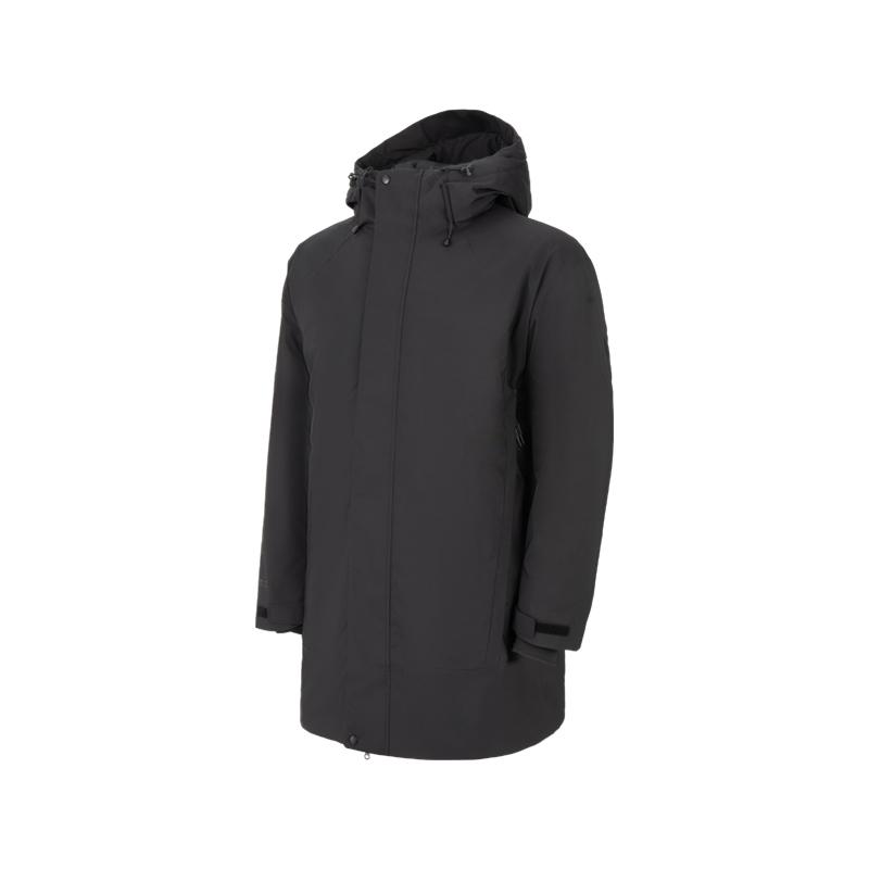 

ASICS Solid Color Logo Waterproof Warm White Duck Down Mid-Length Hooded Long Sleeve Down Jacket Men outerwear 2031F376-001 L