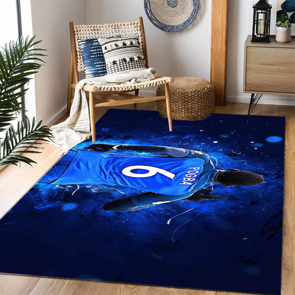 Paul Pogba Action Floor Mat Perfect for Kitchen Dormitory Living Rooms Playrooms Antislip Carpet Anime Office Decor