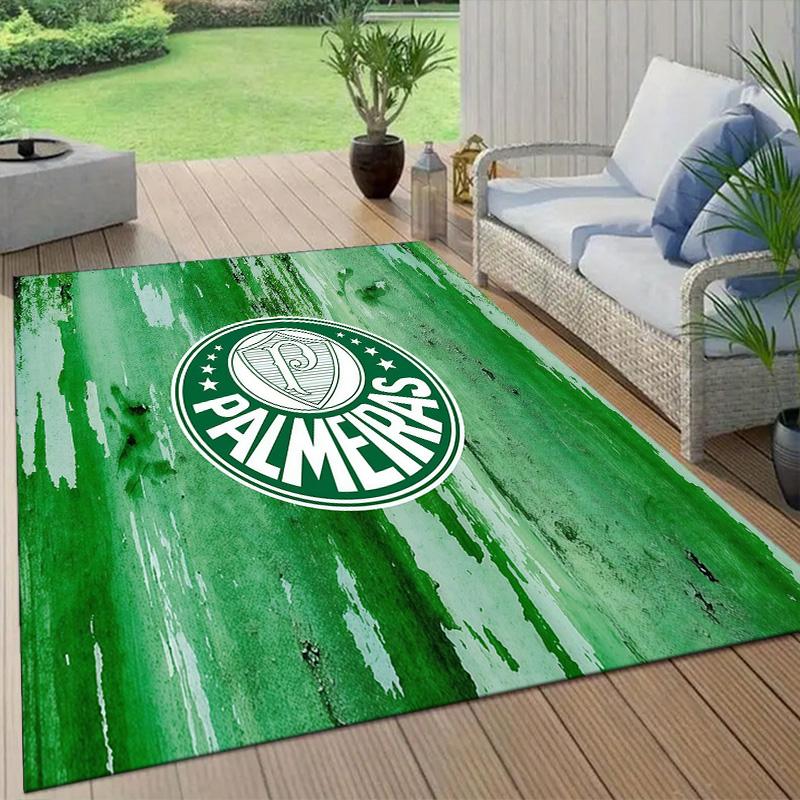 SE Palmeiras Flannel Pattern Square Carpet,Area Rug,Carpet Rug for Living Room Bedroom Sofa Playroom Decor,Non-slip Floor Mat