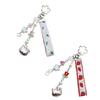 Eye Catching Beaded Keychain Pendant Colorful Ribbon and Cat Keyring Ornament