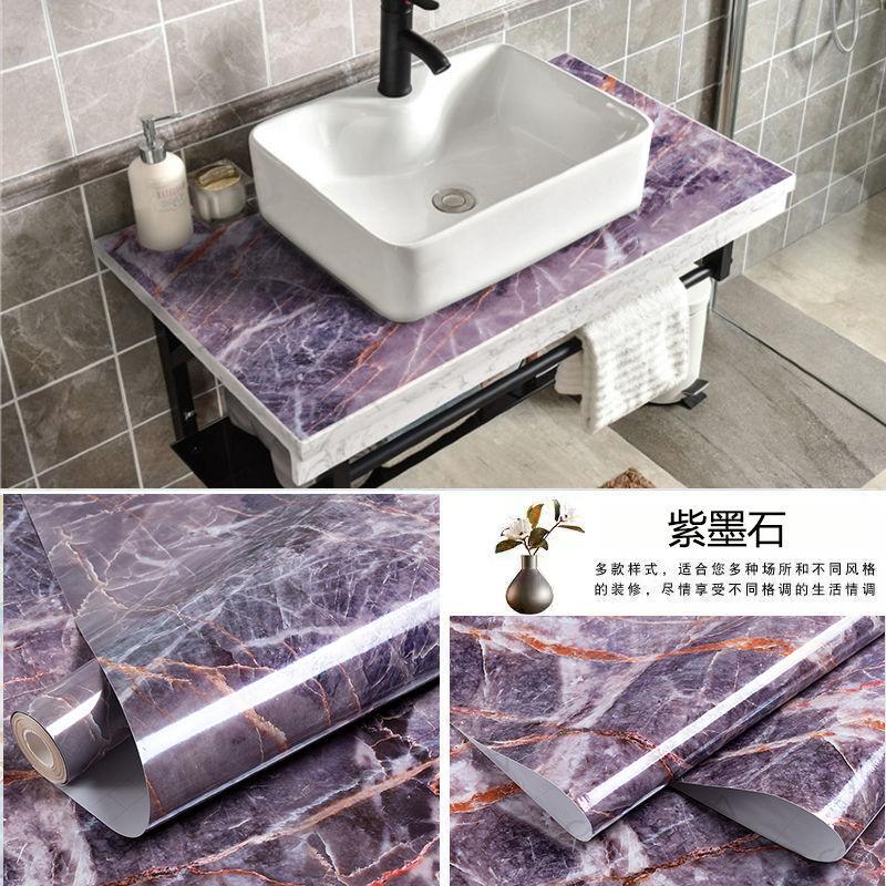 Modern Kitchen Marble Contact Paper Vinyl Wall Sticker Marble Cabinet Countertop Stickers Self Adhesive Waterproof PVC Wallpaper