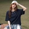 TonLion Damen T-Shirt mit Stickerei, kurzärmelig
