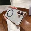 Case for TECNO SPARK Go 2 Clear Magnetic Casing Electroplated Lens Frame Phone Cover